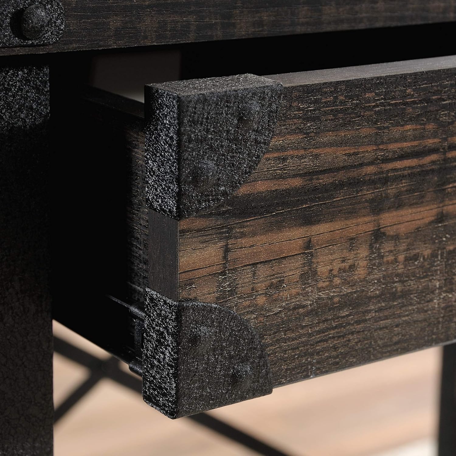 Steel River Desk, Carbon Oak Finish E666618