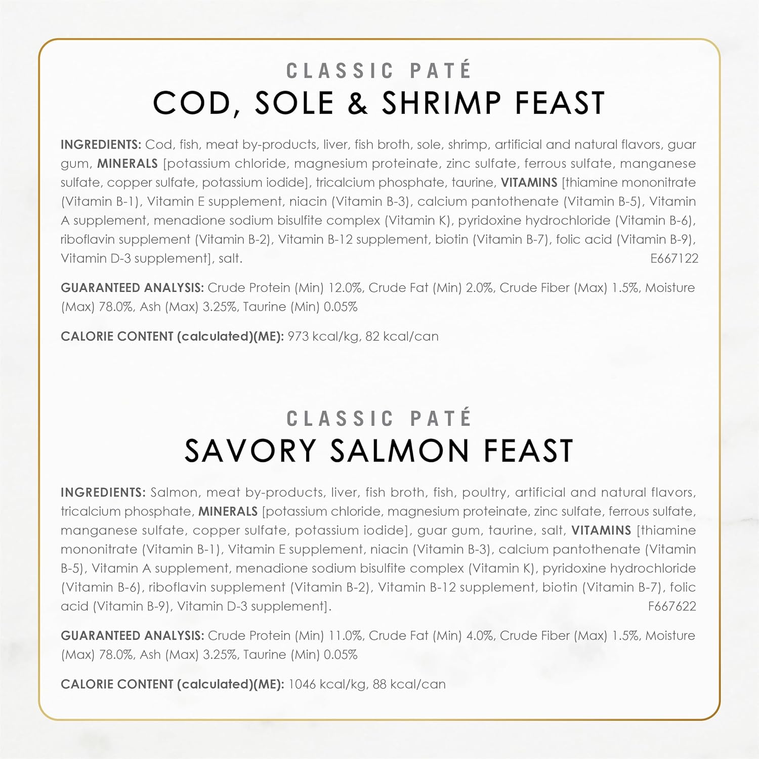 Seafood Classic Pate Wet Cat Food Variety Pack, 3 oz. Cans Z549113