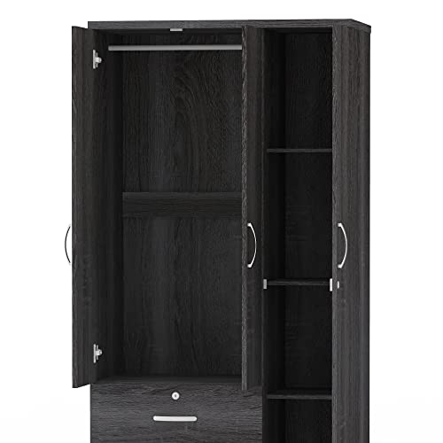 Symphony Wardrobe Armoire Closet with Two Drawers in Maple Q960