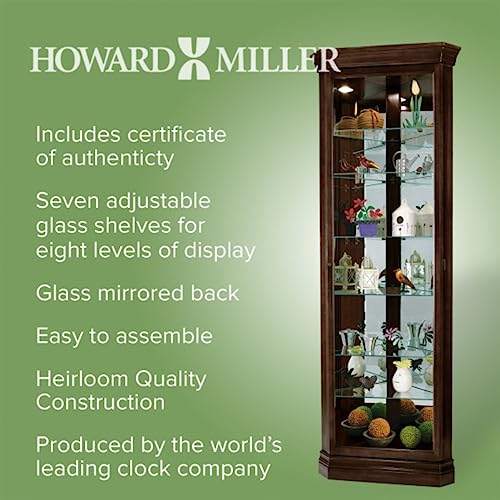 Curio Cabinet with Six Glass Shelves and Locking Door Q144341