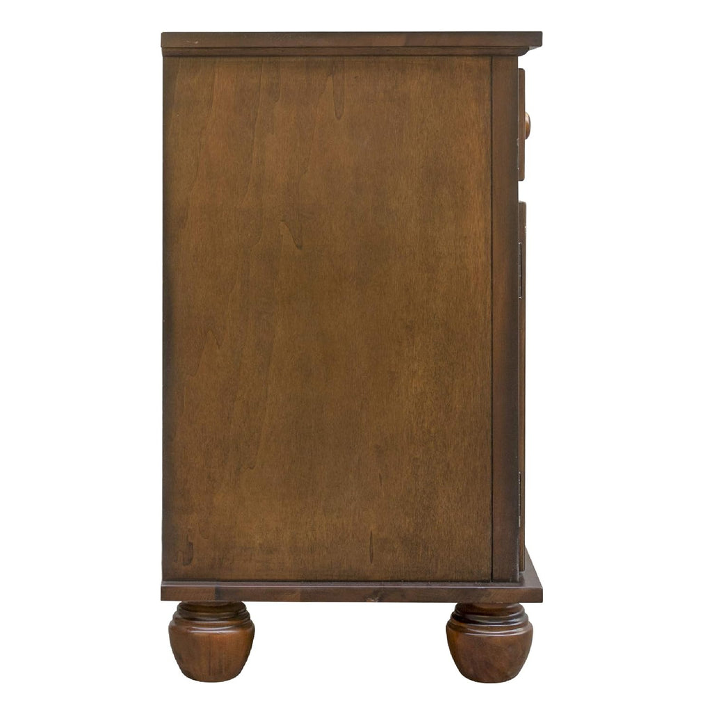Wood Nightstand with Felt Lined Drawer and Shelf U783552