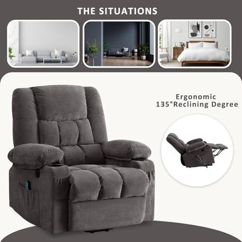 Power Lift Recliner Chair for Elderly with Heat and Massage, USB Charge Port T982612