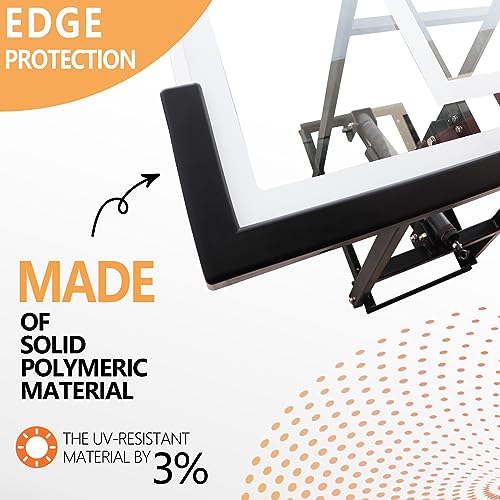Basketball Hoop Wall Mounted Adjustable Height with Tempered Glass Backboard T529459