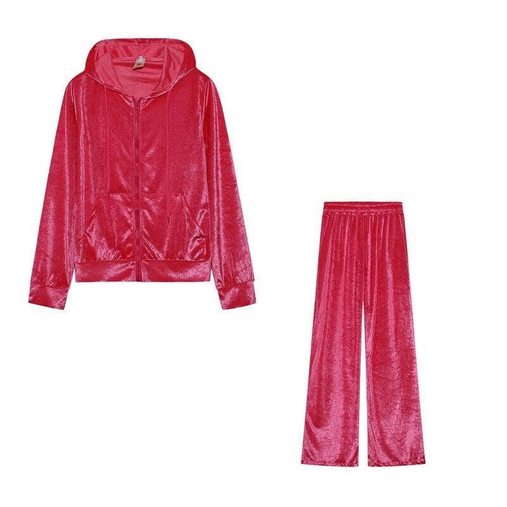 Velour Tracksuit for Women Jogging Workout Sets Q12195