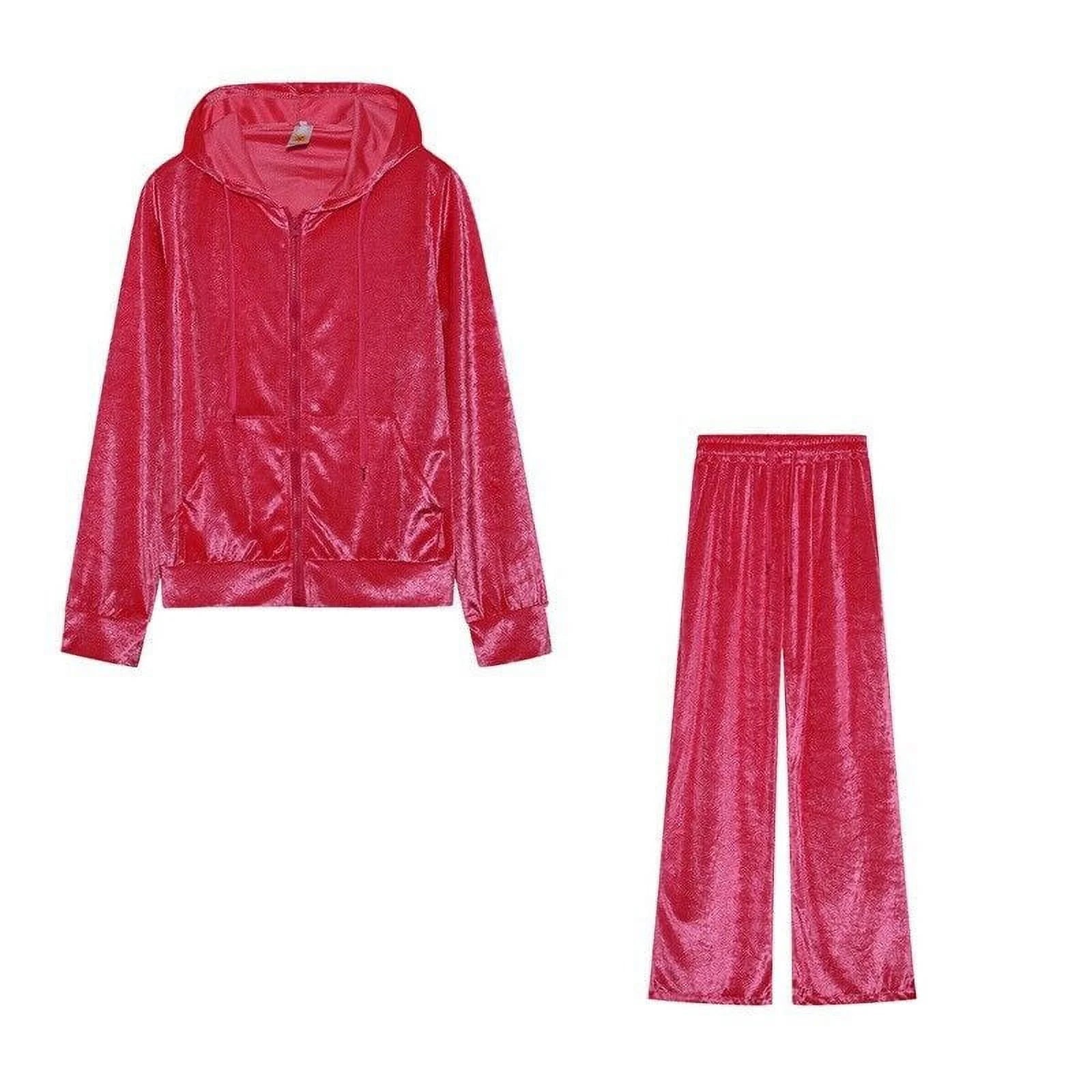 Velour Tracksuit for Women Jogging Workout Sets Q12195