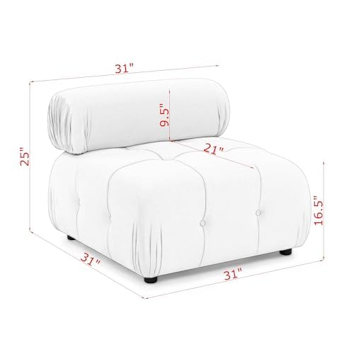Modular Cloud Sofa Sectional with Teddy Fabric for Living Room I1976