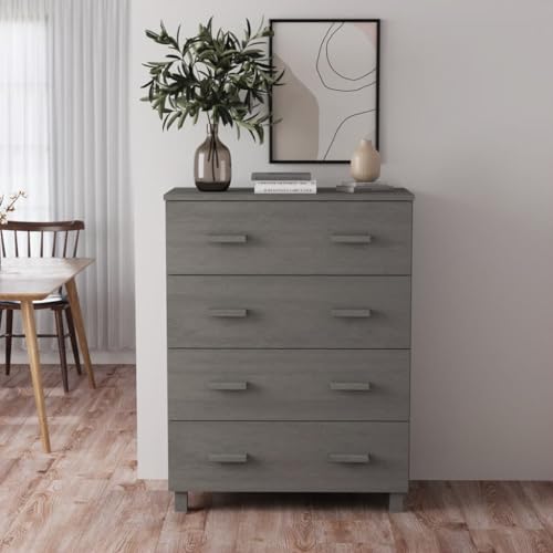 Sideboard Light Gray 31.1"x15.7"x40.7" Solid Wood Pine,Assembly Required:Easy to Assemble with provided Instructions Storage Cabinet Buffet Table Sideboard