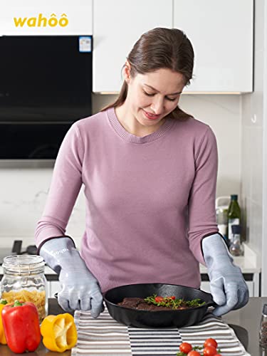 Silicone Smoker Oven Gloves, Heat Resistant, Purple, M D9341
