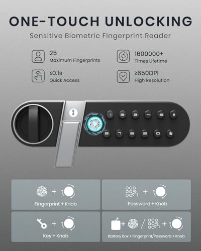 Fingerprint Home Safe Box with Fireproof Waterproof Bag & Key N6827