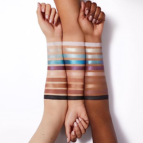 10 Eyeshadow Palette, Blue & Purple Metallic Shades Y773