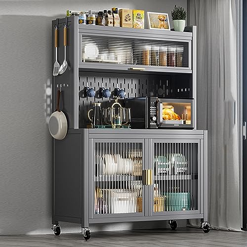 5-Tier Metal Baker's Rack with Rolling Wheels D70118