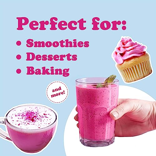 Red Dragon Fruit Powder, Freeze-Dried Pitaya, Vegan Superfood Z6955