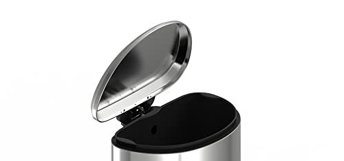 Step-on Trashcan, 13.2 Gal, Stainless Steel R6263