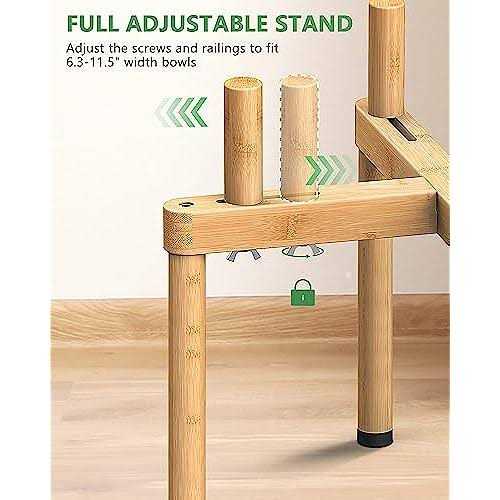 Adjustable Elevated Dog Bowl Stand for Wide Bowls X815