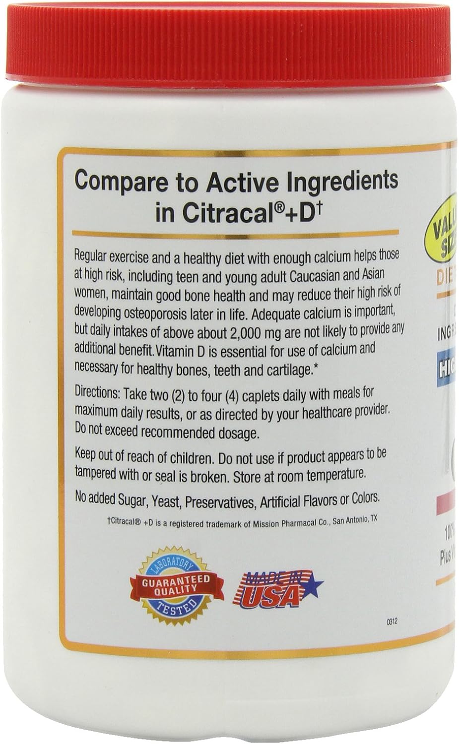 Calcium Citrate + Vitamin D Caps F240