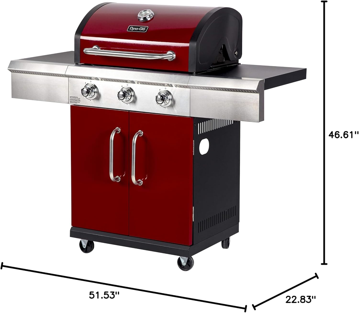 3 Burner Red LP Gas Grill H787