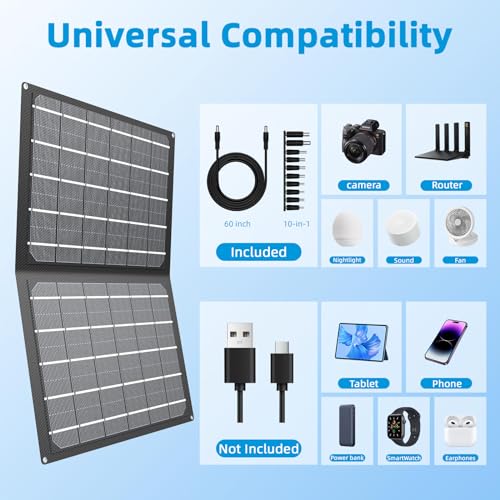 Foldable Solar Charger 100W with Kickstand for Camping F132863