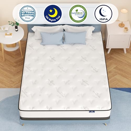 Hybrid Mattress in a Box, 10 Inch with Memory Foam and Pocketed Coils O648480