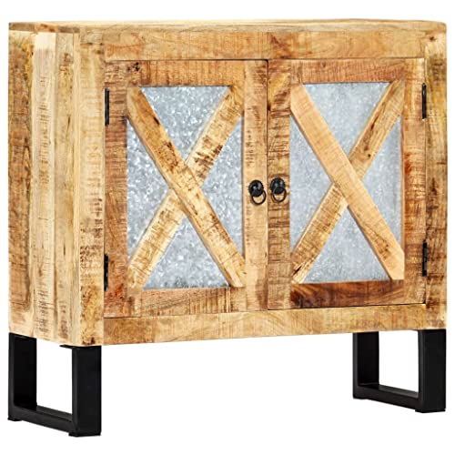 Sideboard 31.5"x11.8"x29.9" Solid Wood Mango,Modern Mango Wood Sideboard with Ample Storage and Patterns for Living Room Dining Room Furniture, Buffets & Sideboards