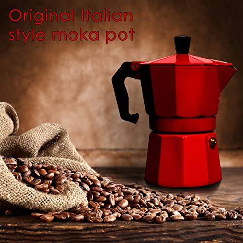 Aluminum Moka Stove Coffee Maker with Coffee Mug, 3 Espresso Cup R81939