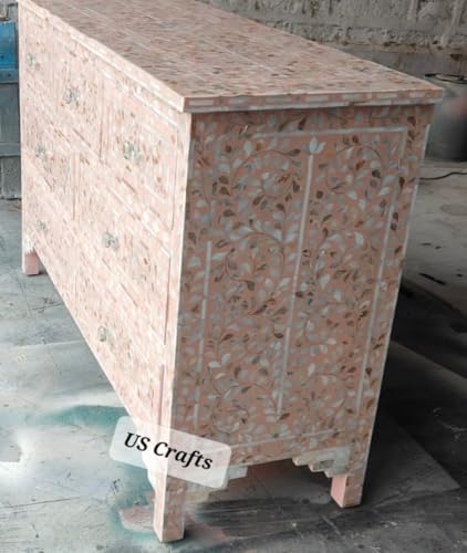 Hand Painted Wooden Chest of Drawers with Floral Design W355592