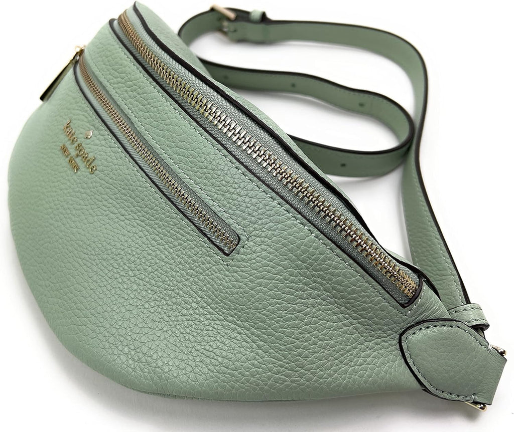 Leather Belt Bag Fanny Pack in Light Pistachio B96246