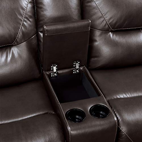 Modular Reclining Sectional Sofa with Right Side Chaise, Brown O36762