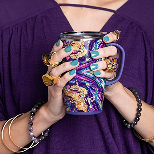 18oz Insulated Travel Mug with Handle and Lid B2275
