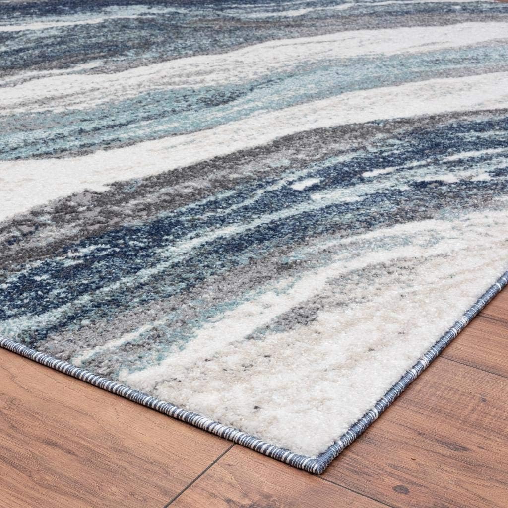 Art Deco Area Rug 8x10 Blue E207701