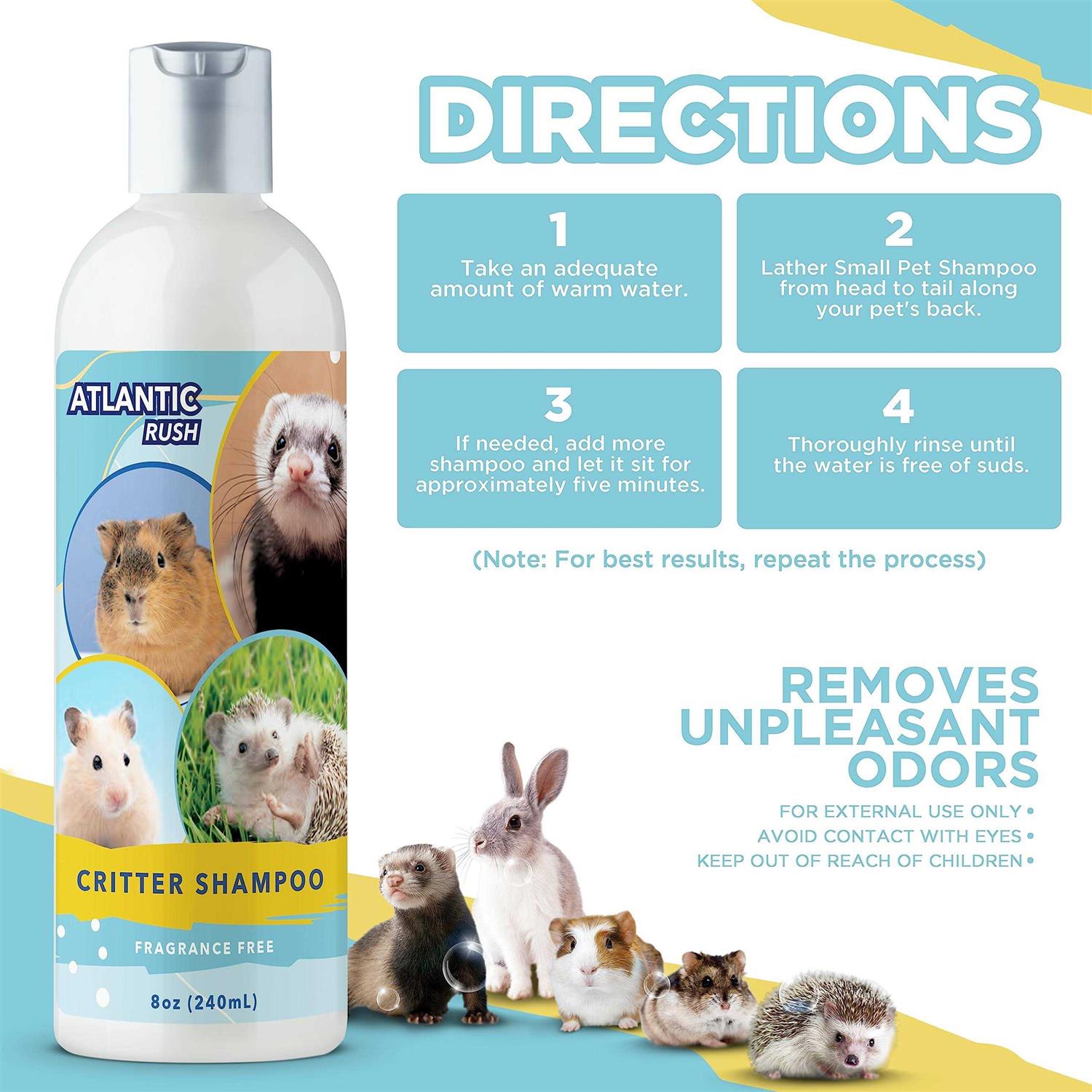 Fragrance Free Shampoo for Small Pets, 8oz Q52592