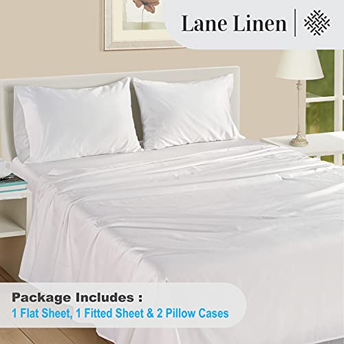 100% Egyptian Cotton Bed Sheets - 1000 Thread Count Queen Set, Sateen Weave, Deep Pocket, White W44137