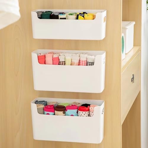 2 Pack Adhesive Over Cabinet Door Organizer, No Drilling Storage Containers F613