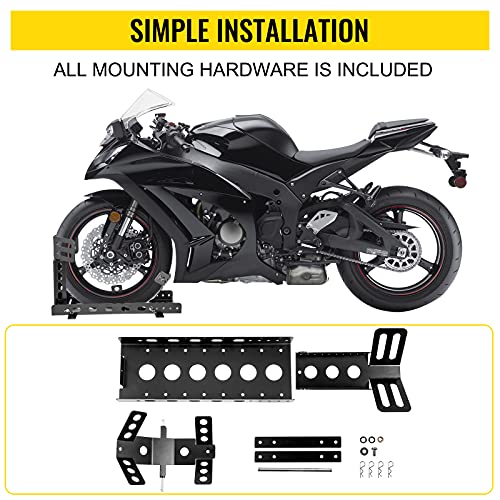Motorcycle Front Tire Chock, 3000 lbs Capacity, Upright Stand for 14"-22" Wheels C8849