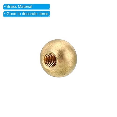 M6x1 Thread Cap Nuts Knob, 5 Pack Brass Ball Lamp Decoration Screw Caps Nut D393