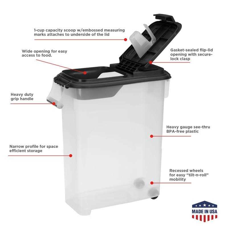 Airtight Pet Food Storage Container 50 LB Capacity B17966