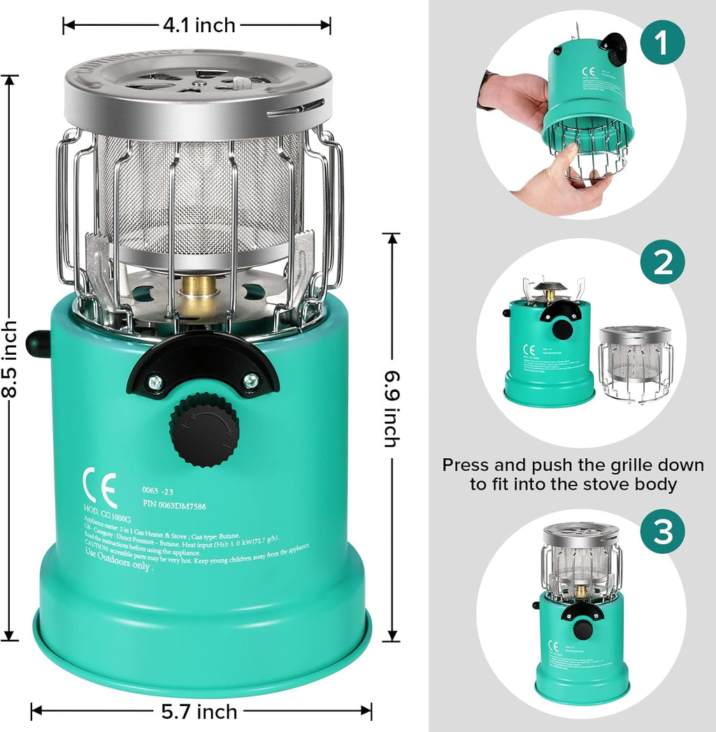 Portable Propane Heater & Stove for Camping, Ice Fishing, Hunting X7762