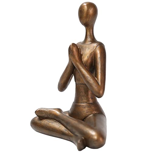 Yoga Sitting Posture Resin Statue Home Decor J540677