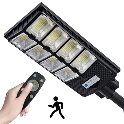 Solar Street Lights Outdoor Waterproof, Dusk to Dawn with Motion Sensor H63639