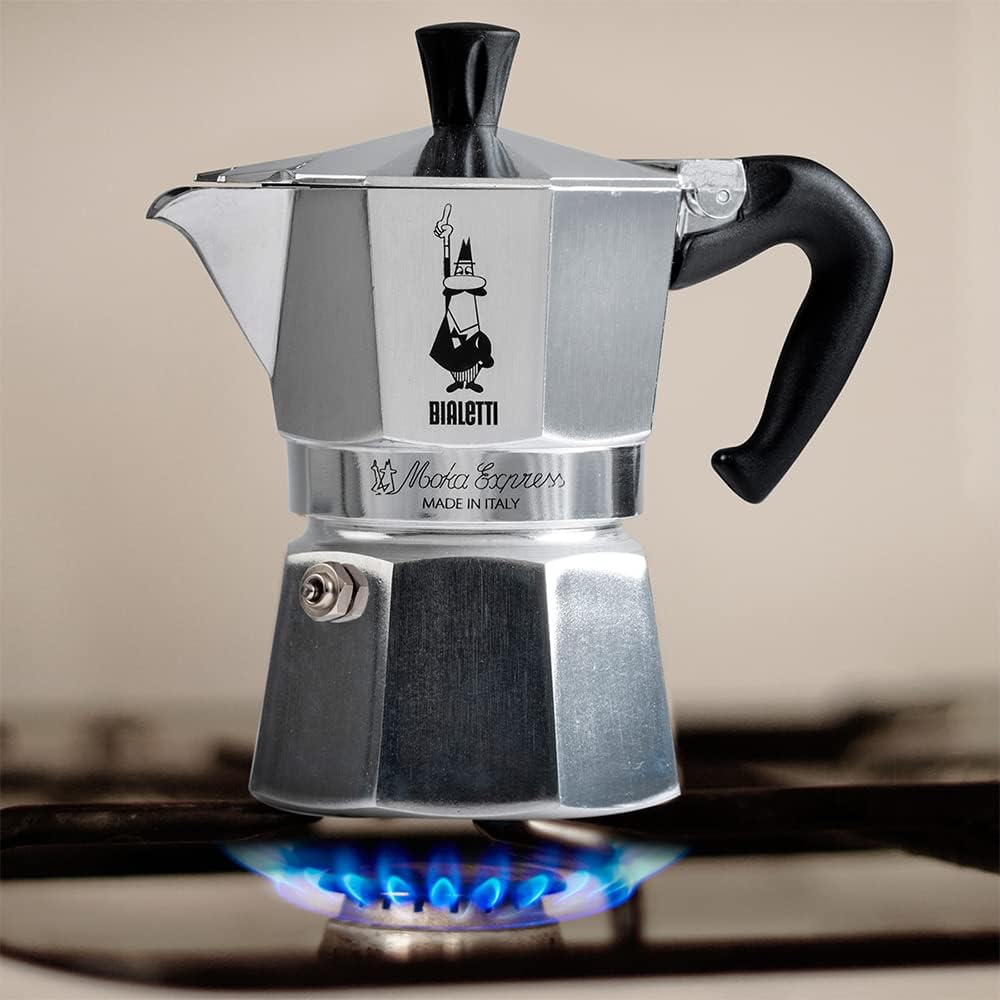 Stovetop Espresso Maker 3 Cups, Aluminium, Silver Q5470