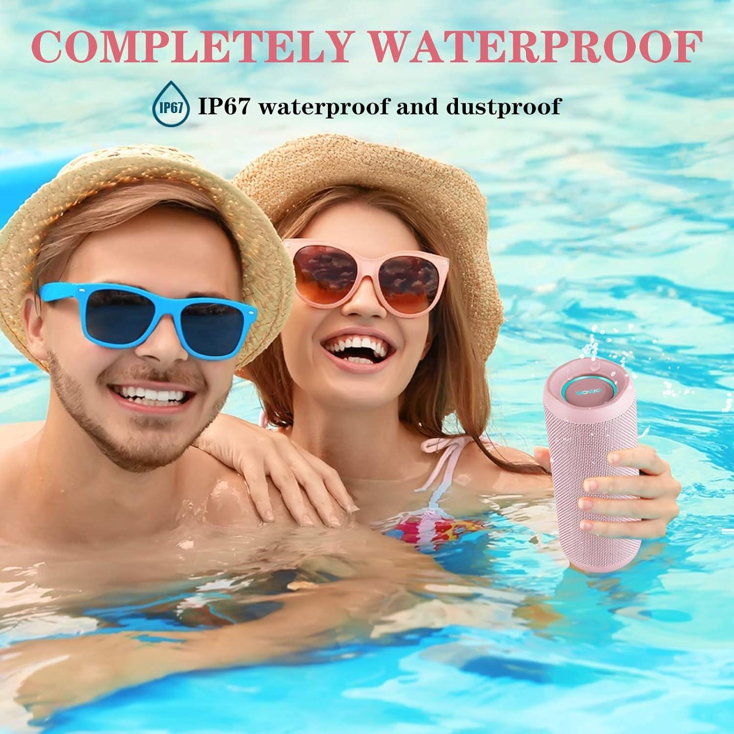Portable Bluetooth Speaker, IPX7 Waterproof, 25W Loud Sound J138