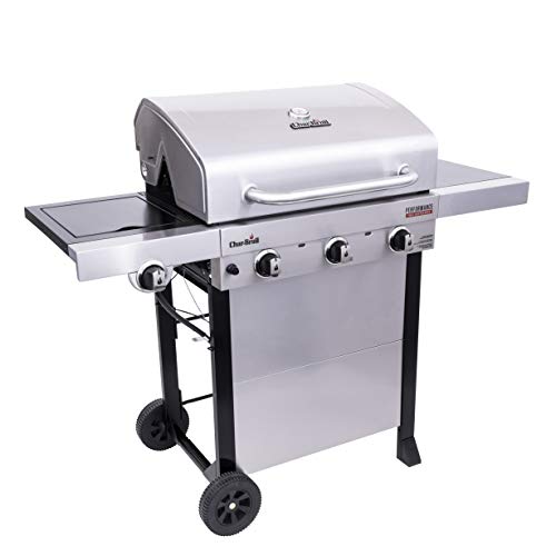 3-Burner Propane Gas Grill with Side Burner, Stainless Steel O81200