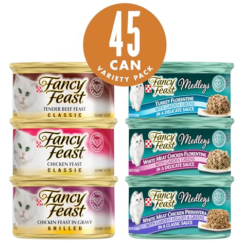 Wet Cat Food Variety Pack, Poultry & Beef Collection - 45 Cans, 3 oz. X307