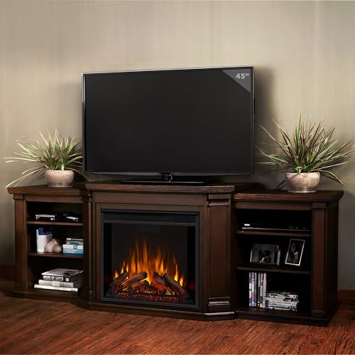 Electric Fireplace TV Stand for TVs up to 70 inches with Adjustable Shelves and Storage E90777