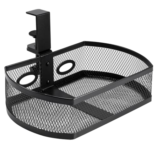 Under Desk Drawer Clamp-On Swivel Organizer Pen Holder S385