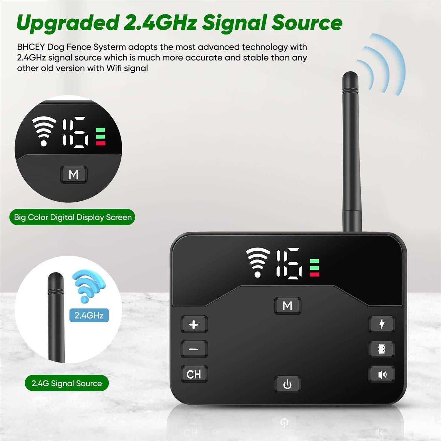 Wireless Dog Fence for 2 Dogs with Remote Training Collar E741868