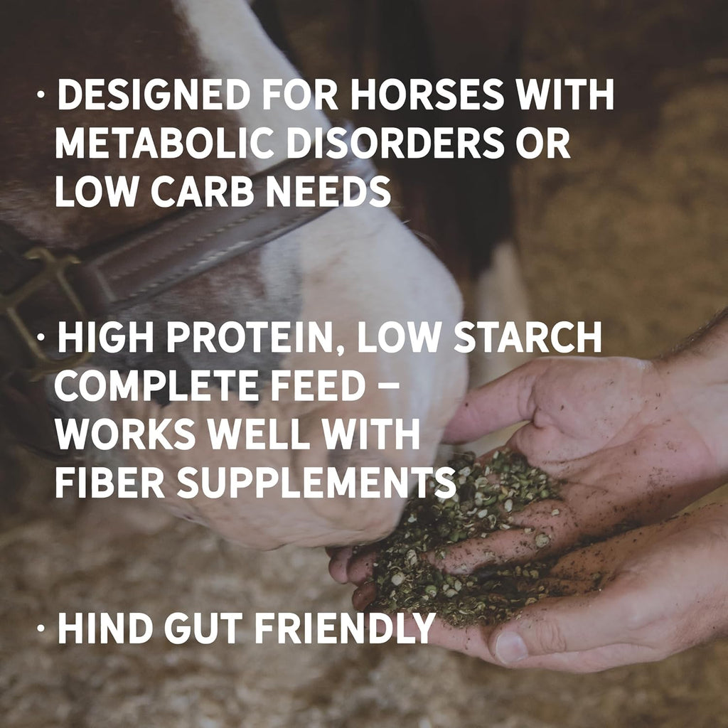 Low Starch Horse Feed for Metabolic Disorders, Corn-Free and Soy-Free, 16% Protein, 40 lbs N92031
