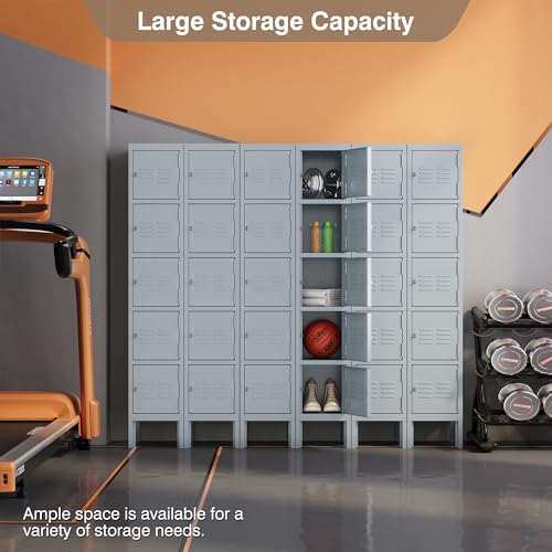 Metal Storage Locker with 3 Doors, 66" Tall Steel Cabinet D312544