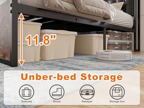 Queen Bed Frame with 4 Drawers and Charging Station F396496