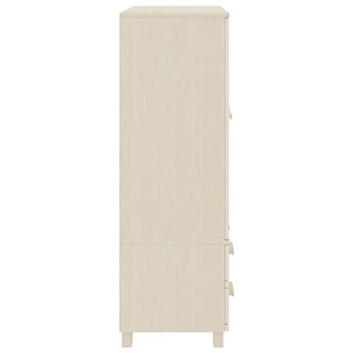 Solid Wood Pine Wardrobe Closet with Storage Z599060