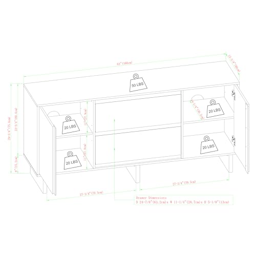 Oak Sideboard with Beveled Drawers V888551